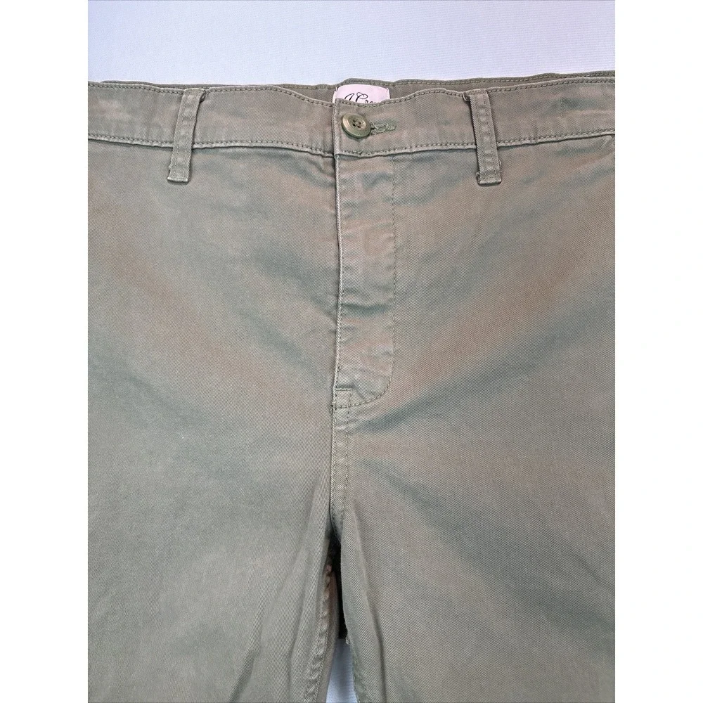 J.crew Women's Crop Pants Vintage Straight  Green High Rise Stretch Petites‎ 31P